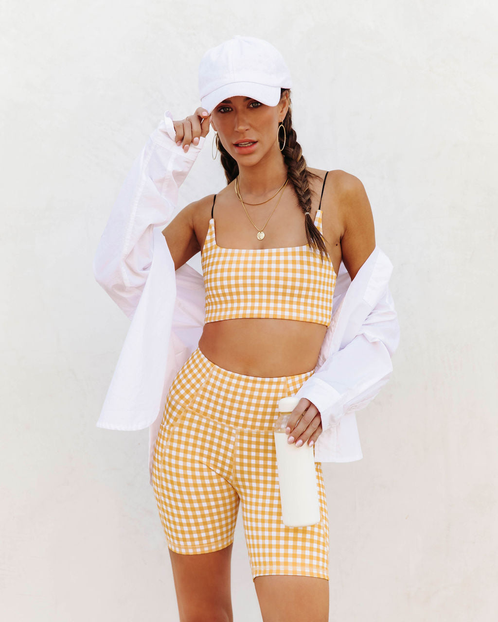 Gingham Gal Biker Shorts