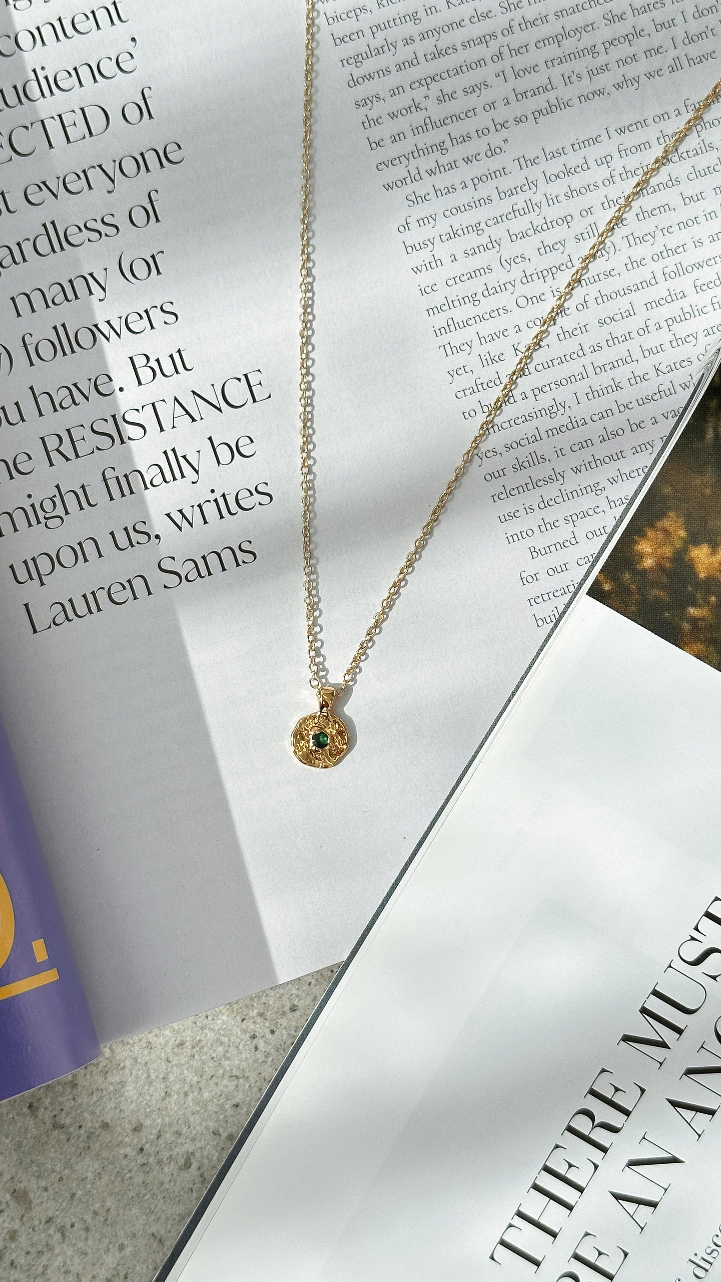 May Birthstone Necklace - Emerald
