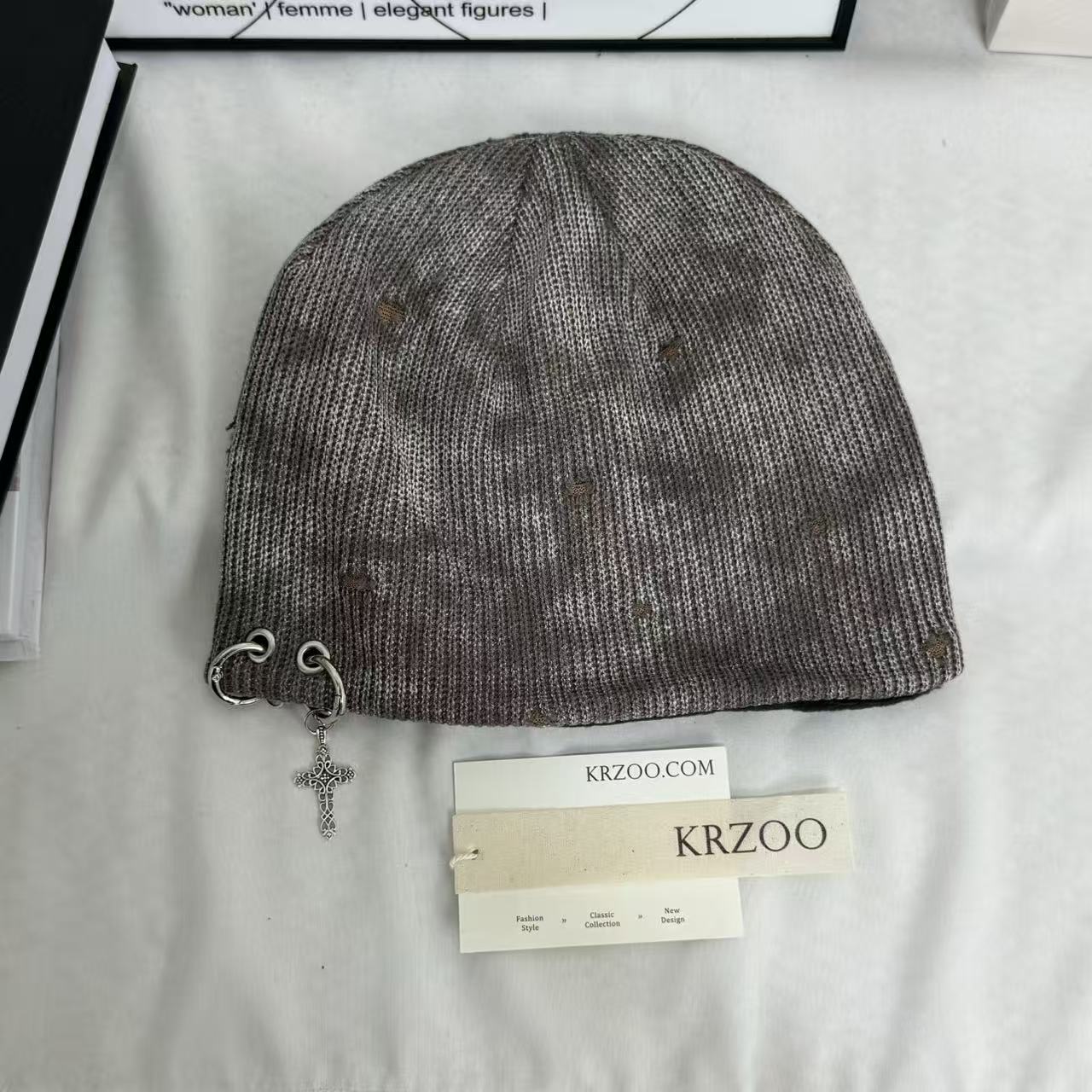 Distressed Ripped Knit Hat