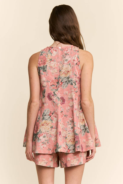 Vintage FLORAL DENIM TOP & SHORTS SET RESTOCK