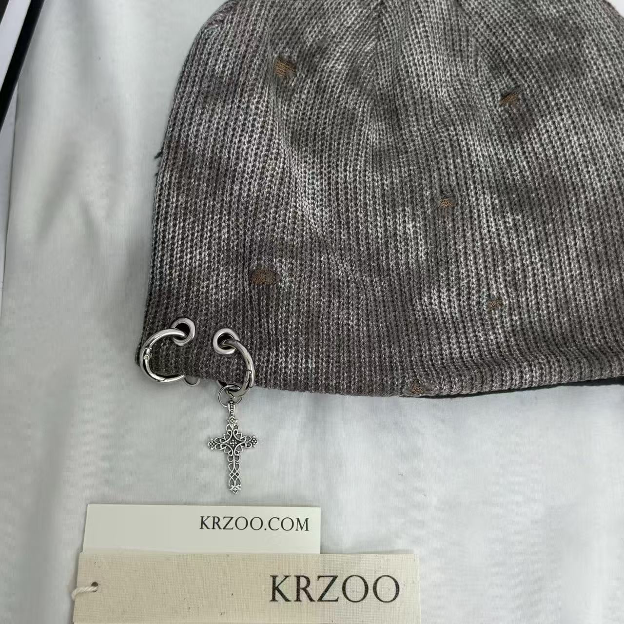 Distressed Ripped Knit Hat
