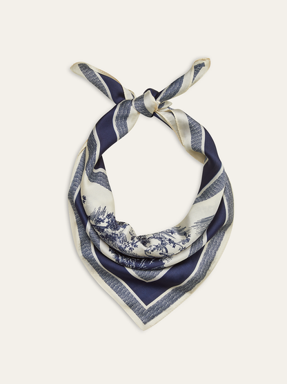Landscape Print Square Scarf