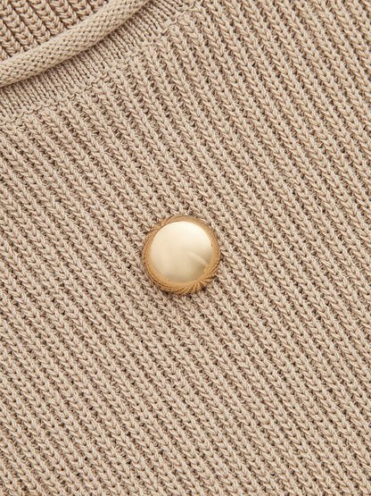 Metal Stud Embellished Knit Vest