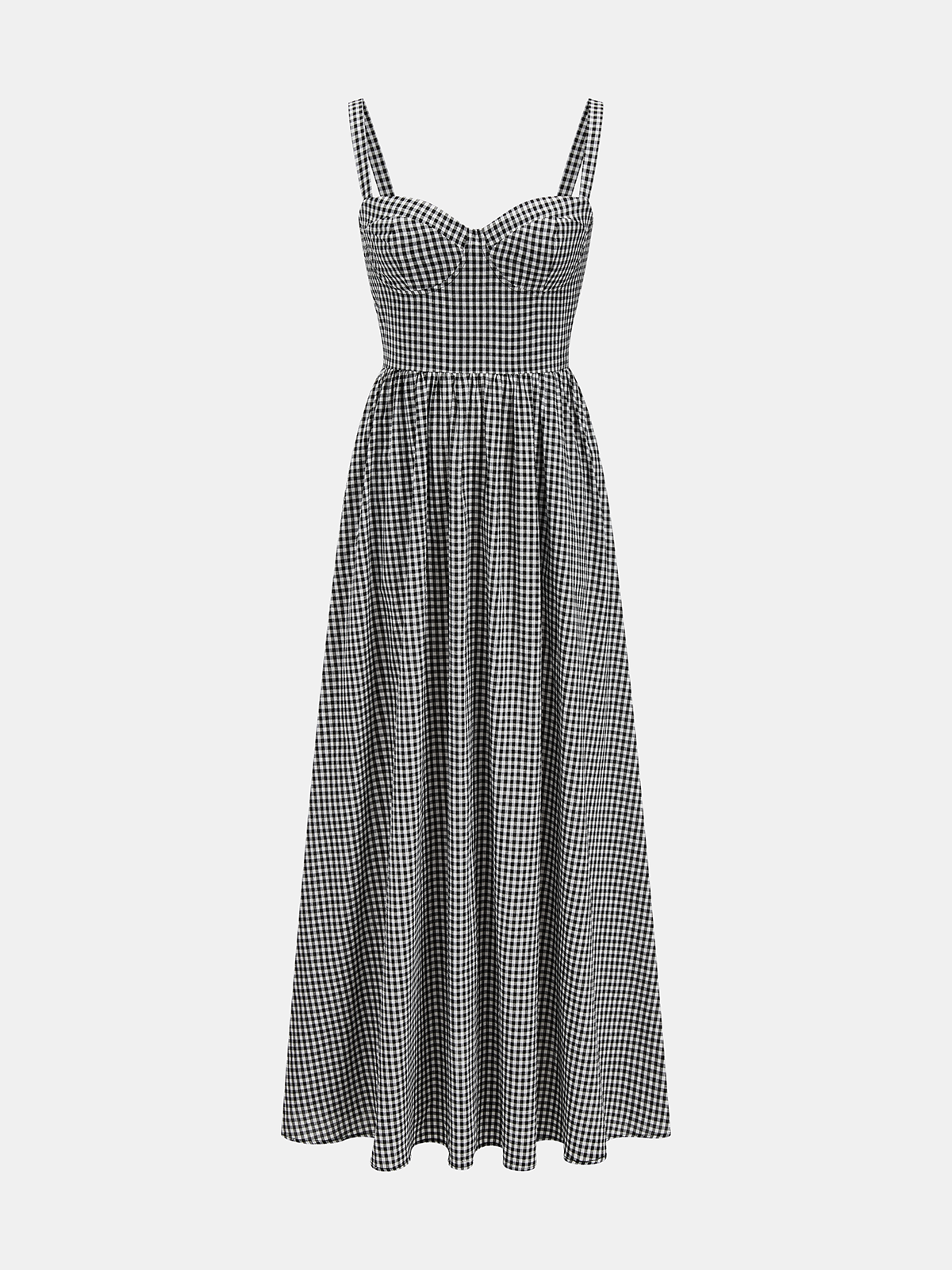 Gingham Cotton Cami Maxi Dress