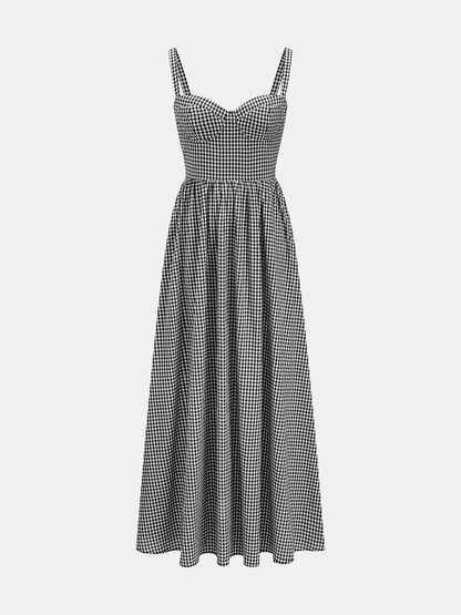 Gingham Cotton Cami Maxi Dress