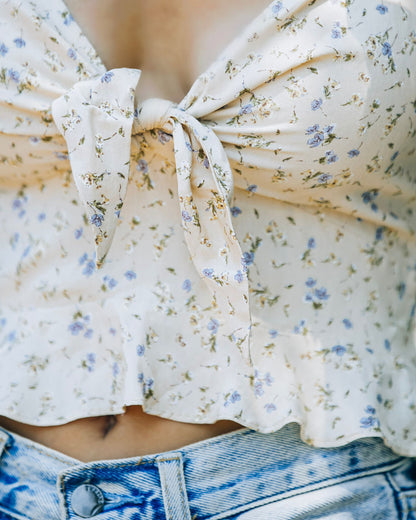 Brooks Floral Crop Babydoll Tank