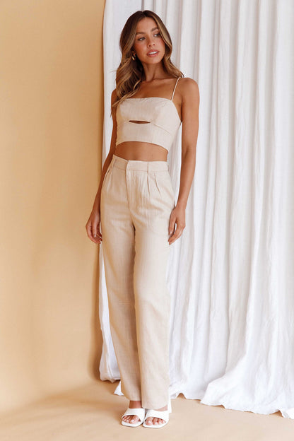 Lyrics Straight Leg Pants Oat