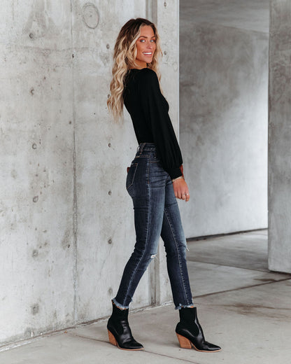 Dressed To The Nines Knit Bodysuit - Black