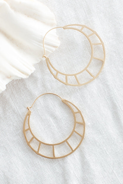 Dinah Hoop Earrings Gold