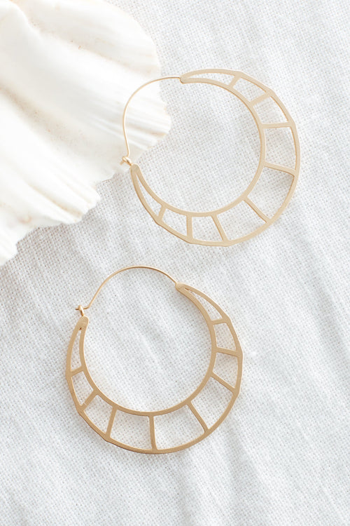 Dinah Hoop Earrings Gold
