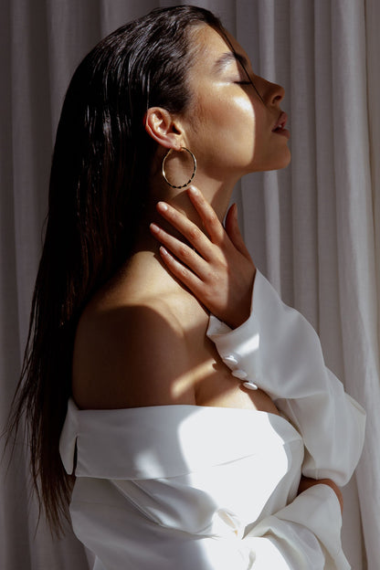 Missie Large Hoop Earrings Gold