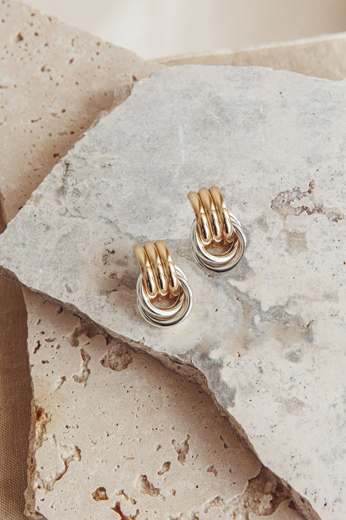 Georgina Two Tone Loop Earrings Mix