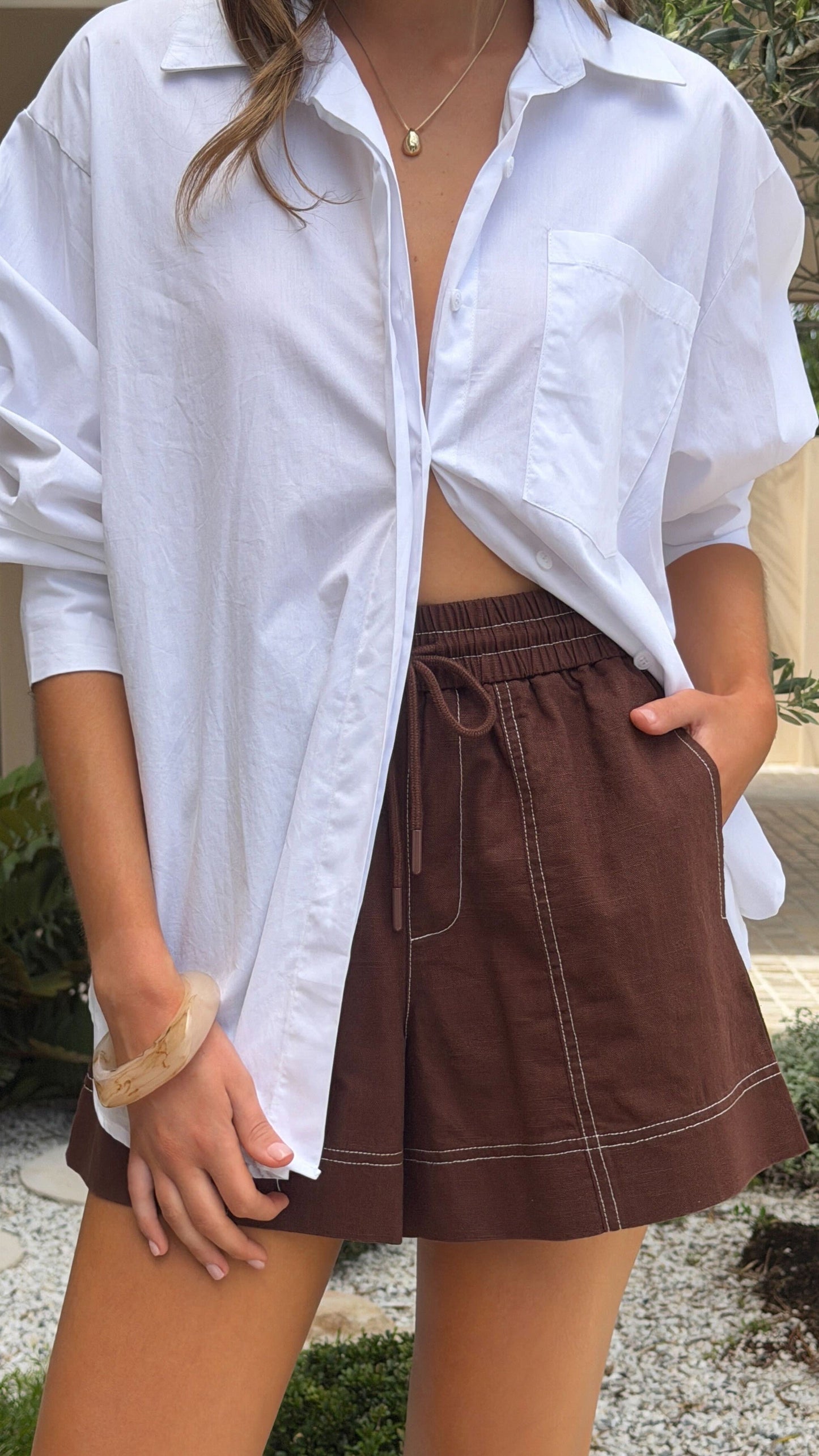 Zinna Shorts - Chocolate