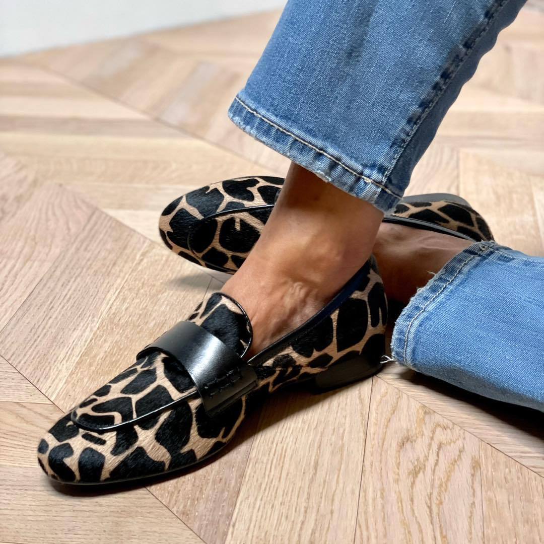 Flat-Soled Large-Size Casual Round-Toe Loafers