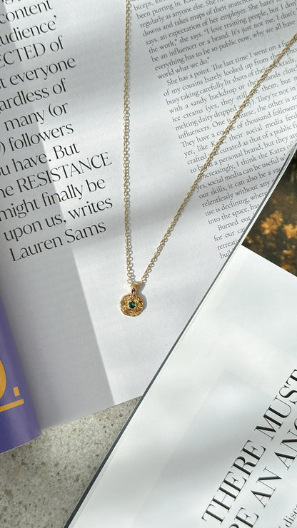 May Birthstone Necklace - Emerald