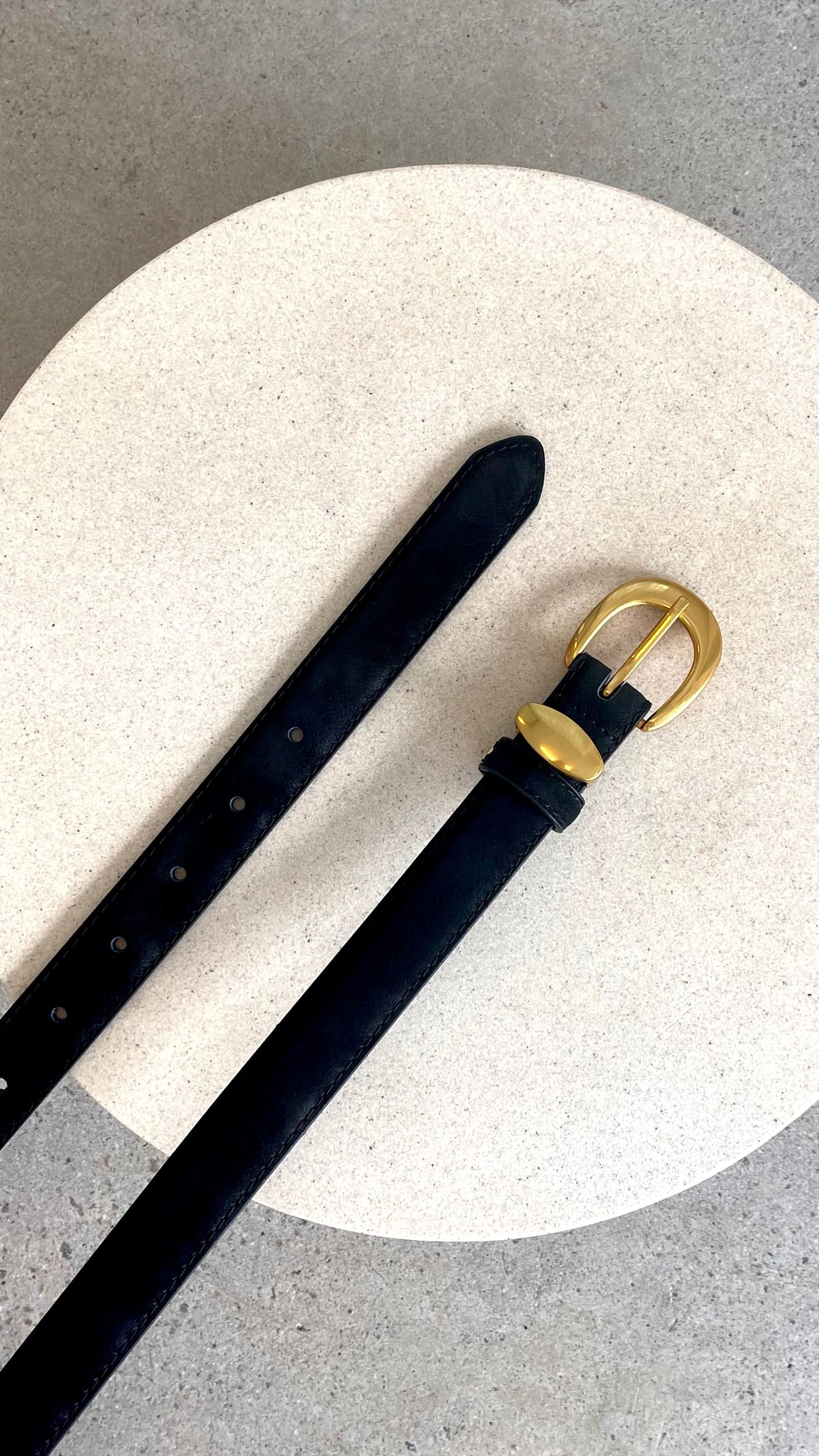 Maya Leather Belt - Black
