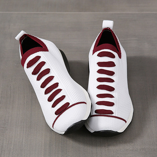 Casual Mesh Colorblock Slip-On Sneakers