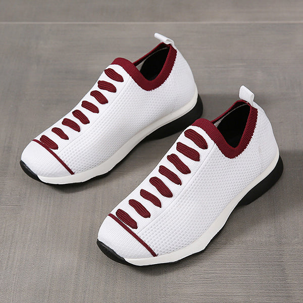 Casual Mesh Colorblock Slip-On Sneakers
