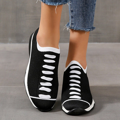 Casual Mesh Colorblock Slip-On Sneakers