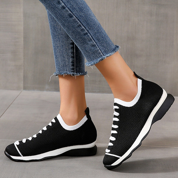 Casual Mesh Colorblock Slip-On Sneakers