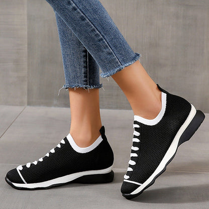 Casual Mesh Colorblock Slip-On Sneakers