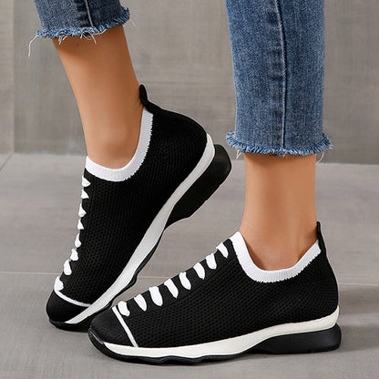 Casual Mesh Colorblock Slip-On Sneakers
