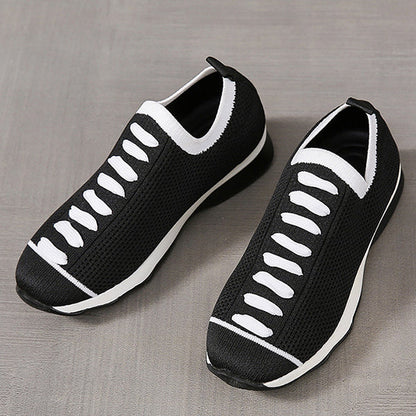 Casual Mesh Colorblock Slip-On Sneakers