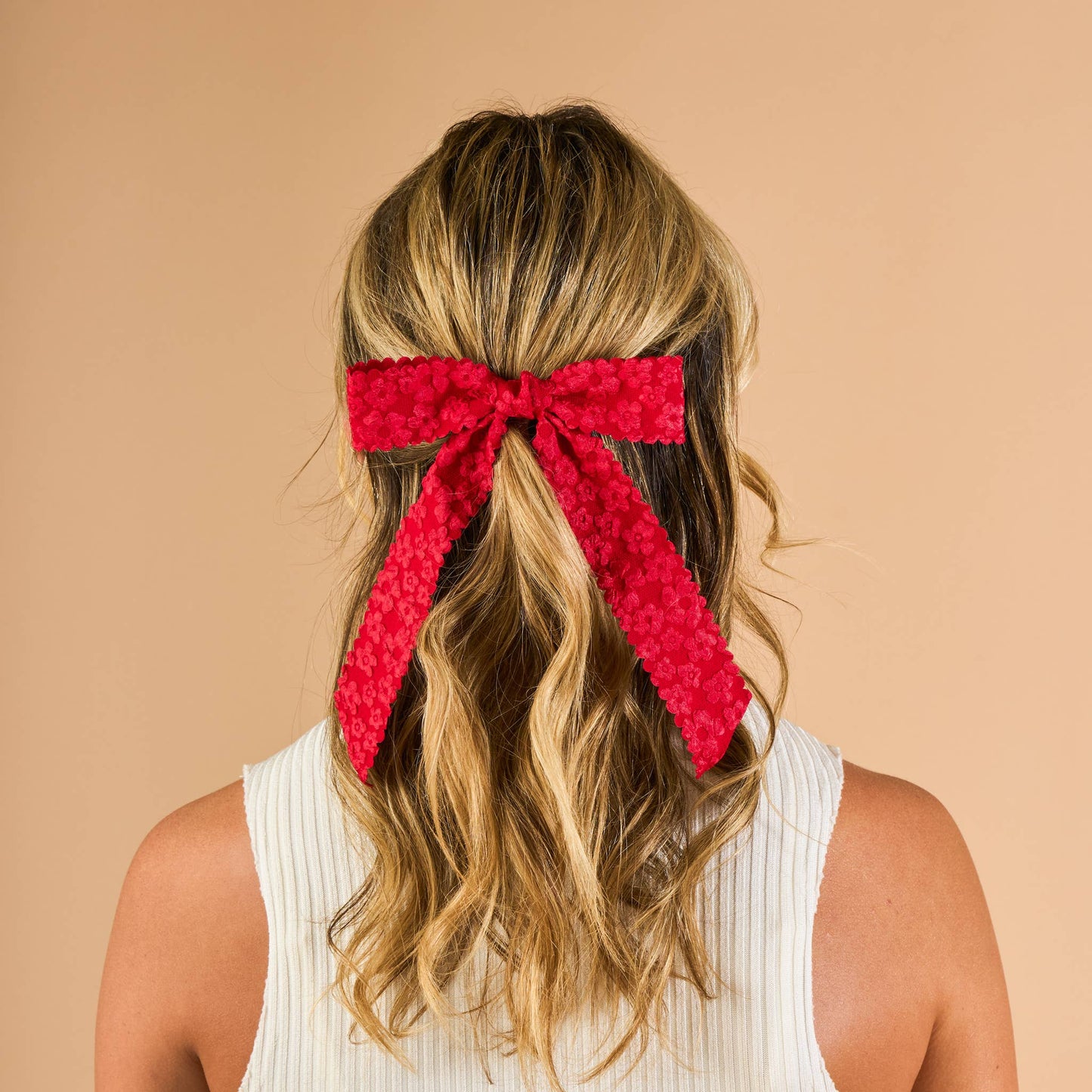 Be Mine Red Hair Bow Barette
