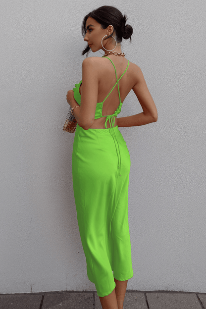 Charissa Slip Dress - Lime