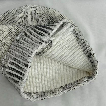 Distressed Ripped Knit Hat