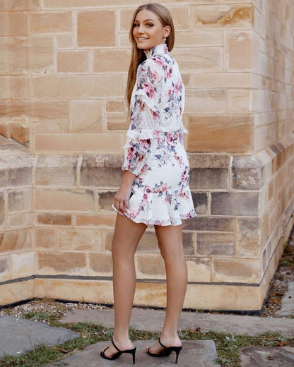 Piper Dress - White Floral